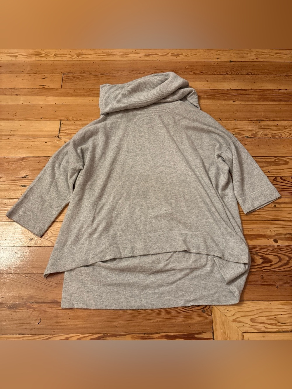 Autumn Cashmere Cowl Neck Sweater Gray Small S Cashmere Turtleneck